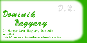 dominik magyary business card